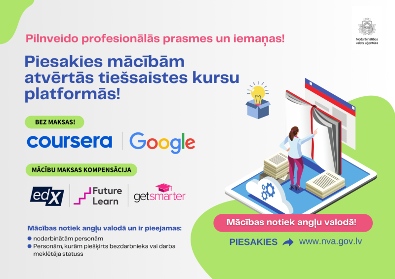 Vizualizācija: teksts, illūstrācija, logo, vispārīga informācija par pasākumiem