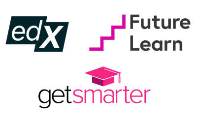 Logo: EdX, Futurelearn, GetSmarter