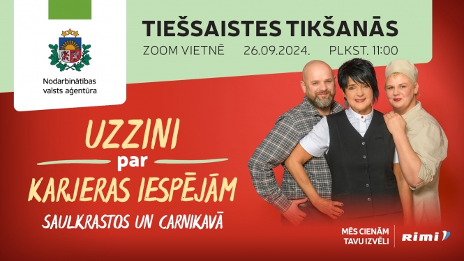 Tiešsaistes tikšanās par darba un karjeras iespējām SIA "Rimi Latvia"