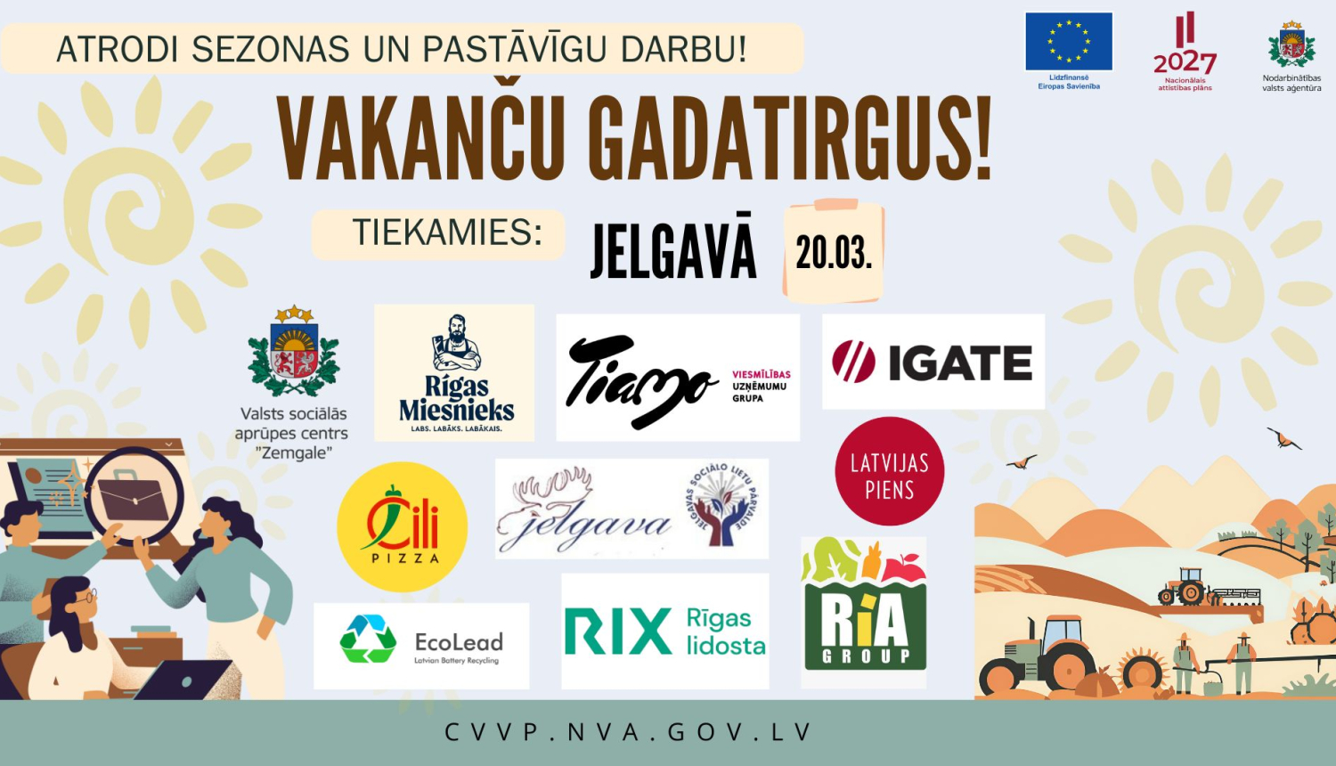 NVA reģionālais vakanču gadatirgus Jelgavā